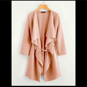 Waterfall baby pink collar jacket